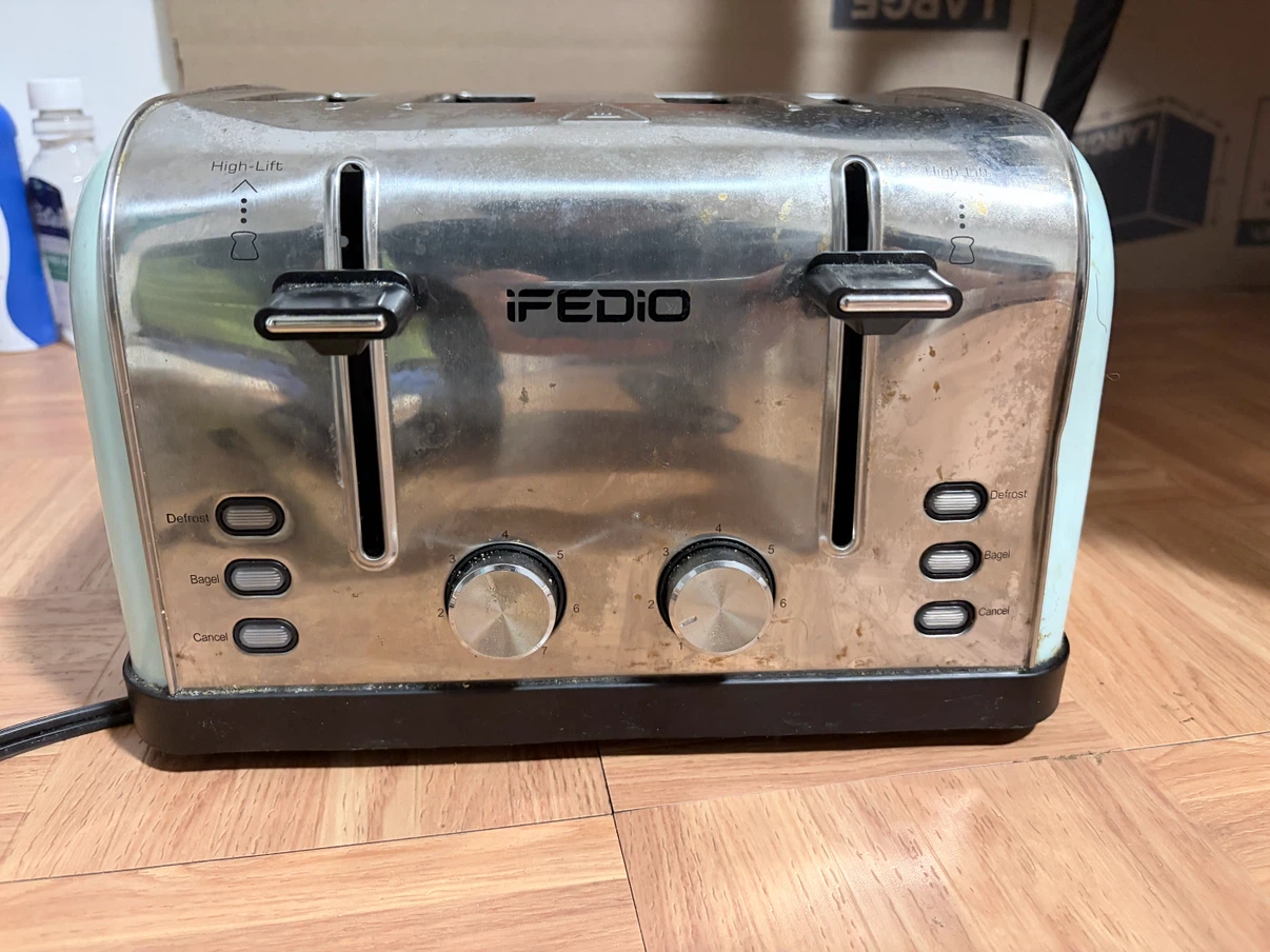 iFEDiO 4-Slice Stainless Steel Toaster