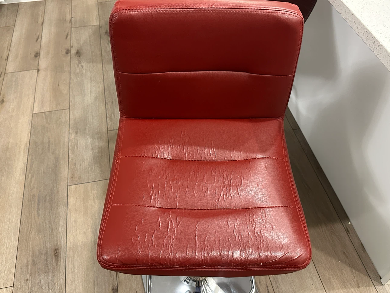 Set of 3 Red Bar Stools Bouclair - photo 4