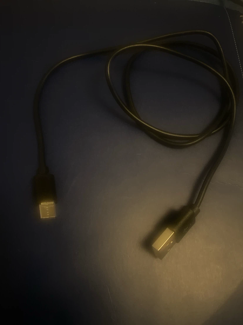 Black USB-A to USB-C Charging Cable