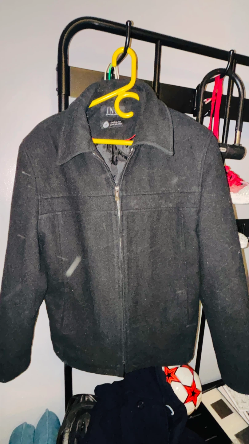 I.N.C. Wool Blend Zip-Up Jacket