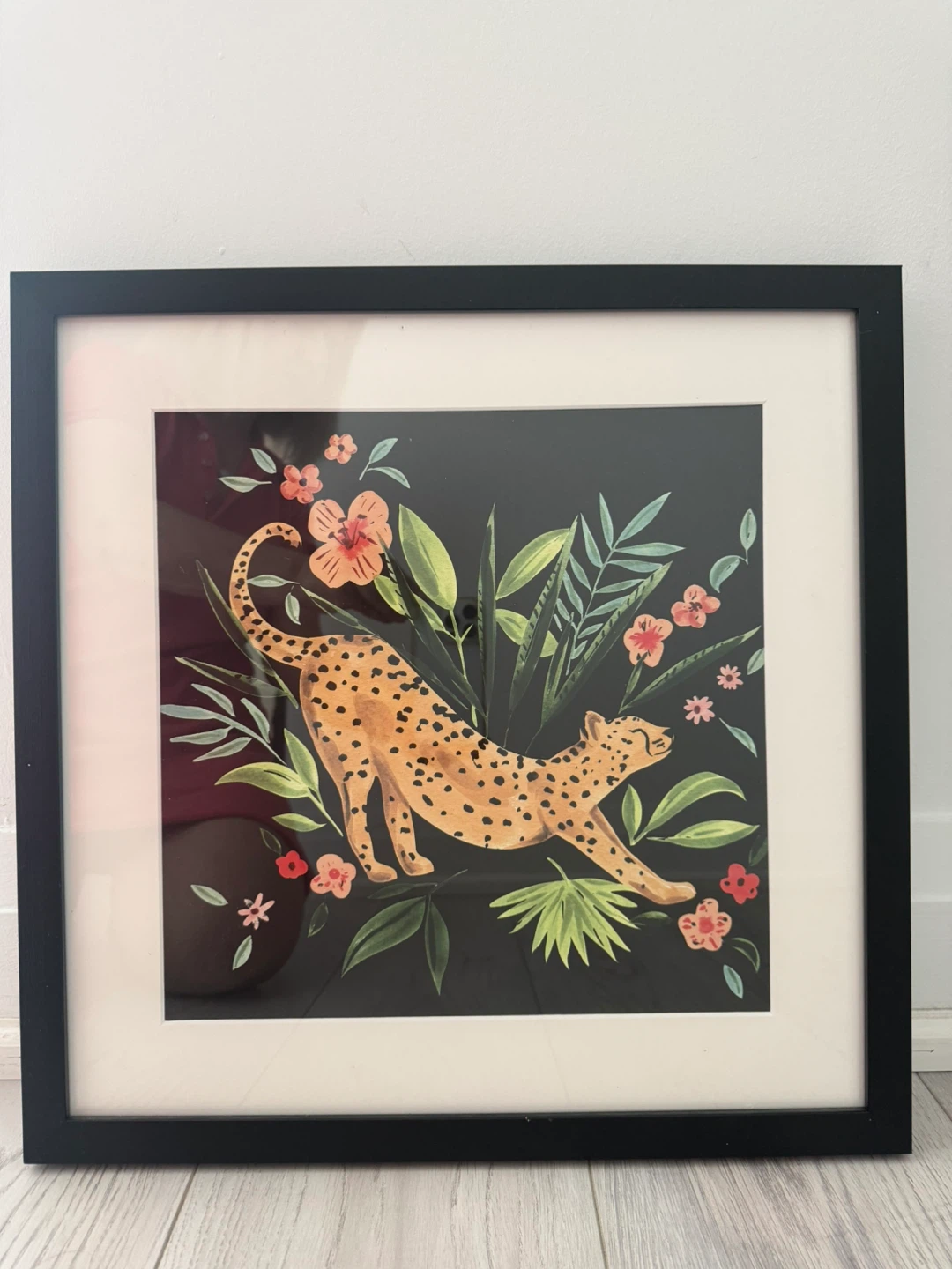 Framed Leopard Floral Art Print - photo 2