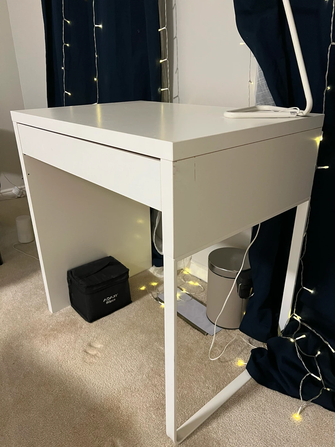 IKEA MICKE White Minimalist Desk with Drawer
