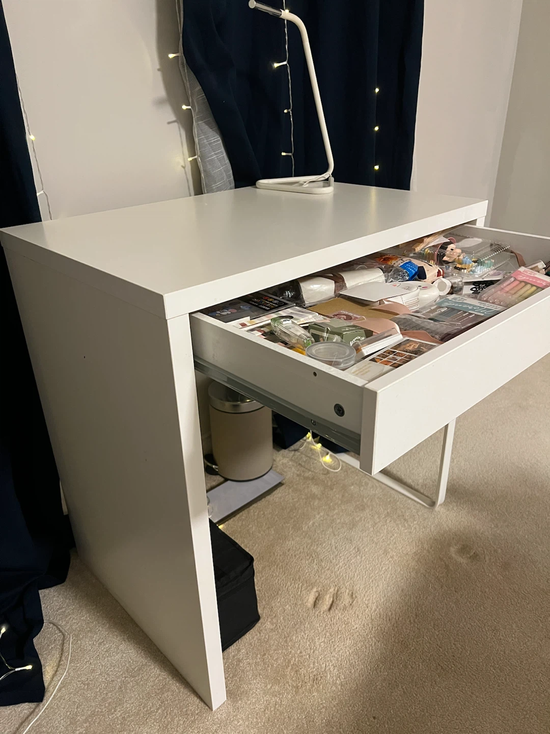 IKEA MICKE White Minimalist Desk with Drawer - photo 4