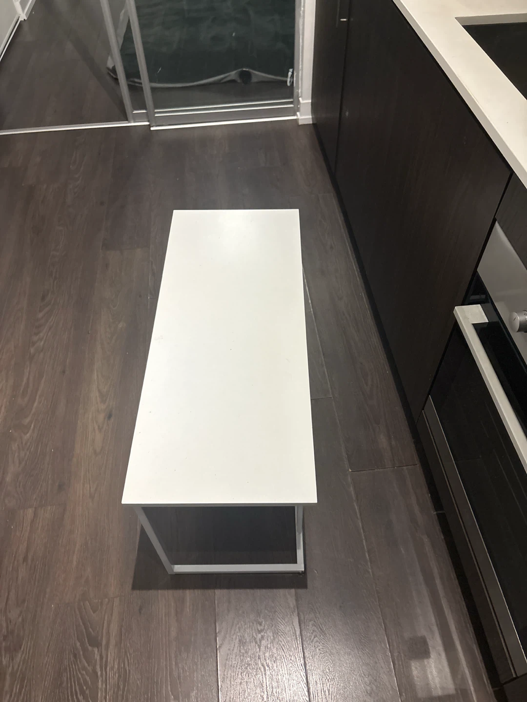 White Metal Bench