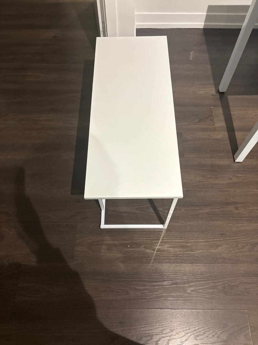 White IKEA bench