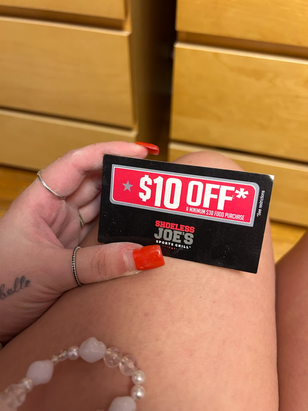 Shoeless Joe's Sports Grill $10 off coupon #freecycle
