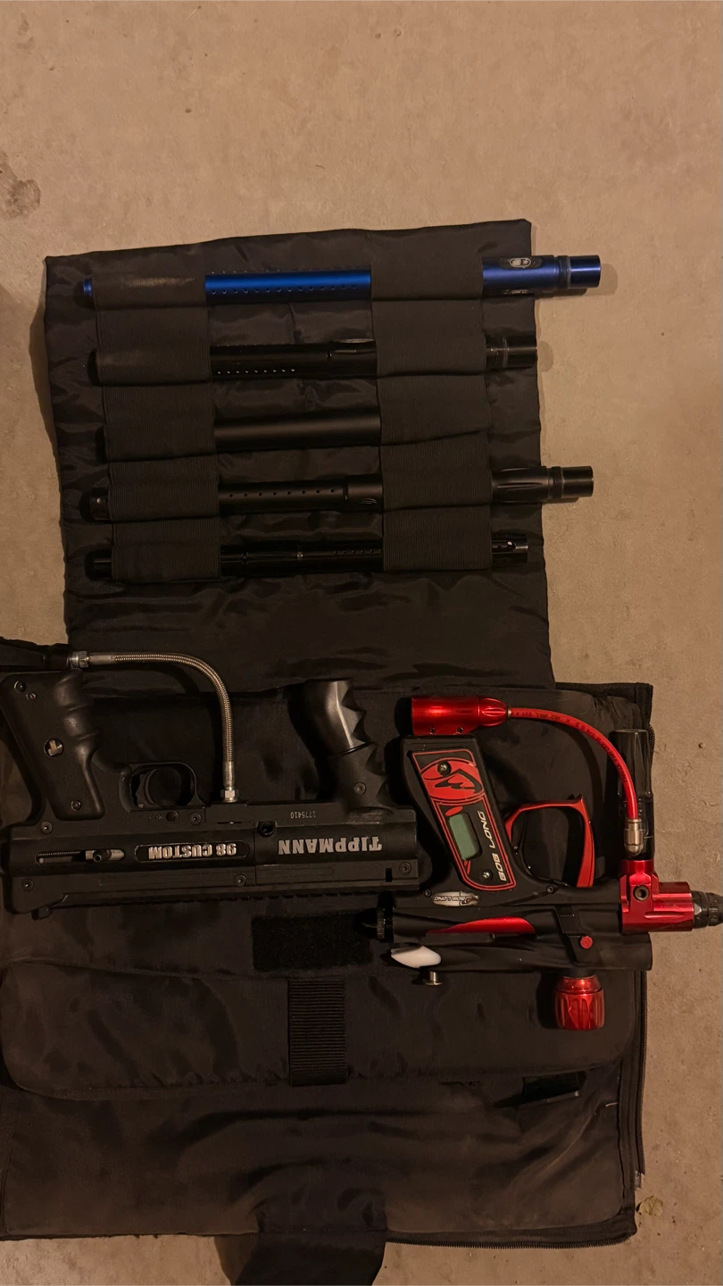 Tippmann 98 Custom and Bob Long Paintball Markers