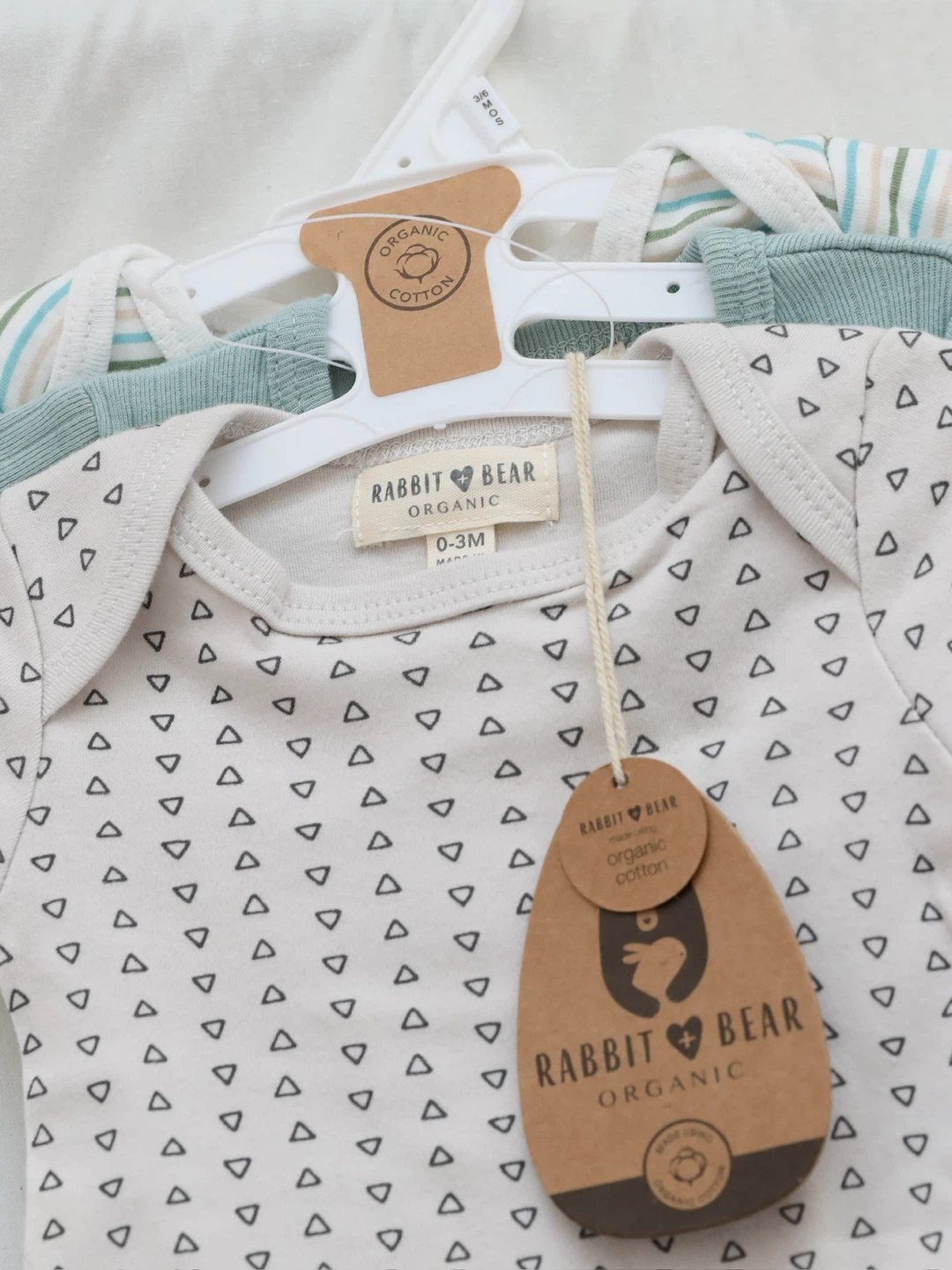 Rabbit Bear bodysuits baby 3-6 m 0-3 m onesie - photo 2