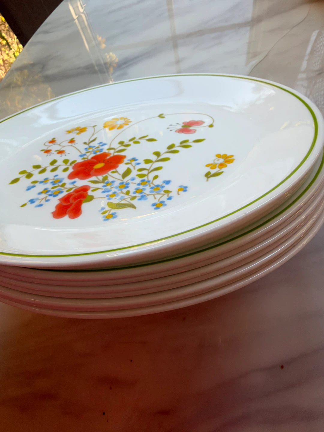 Lot of 10 Corelle Dinner Plates WILDFLOWER