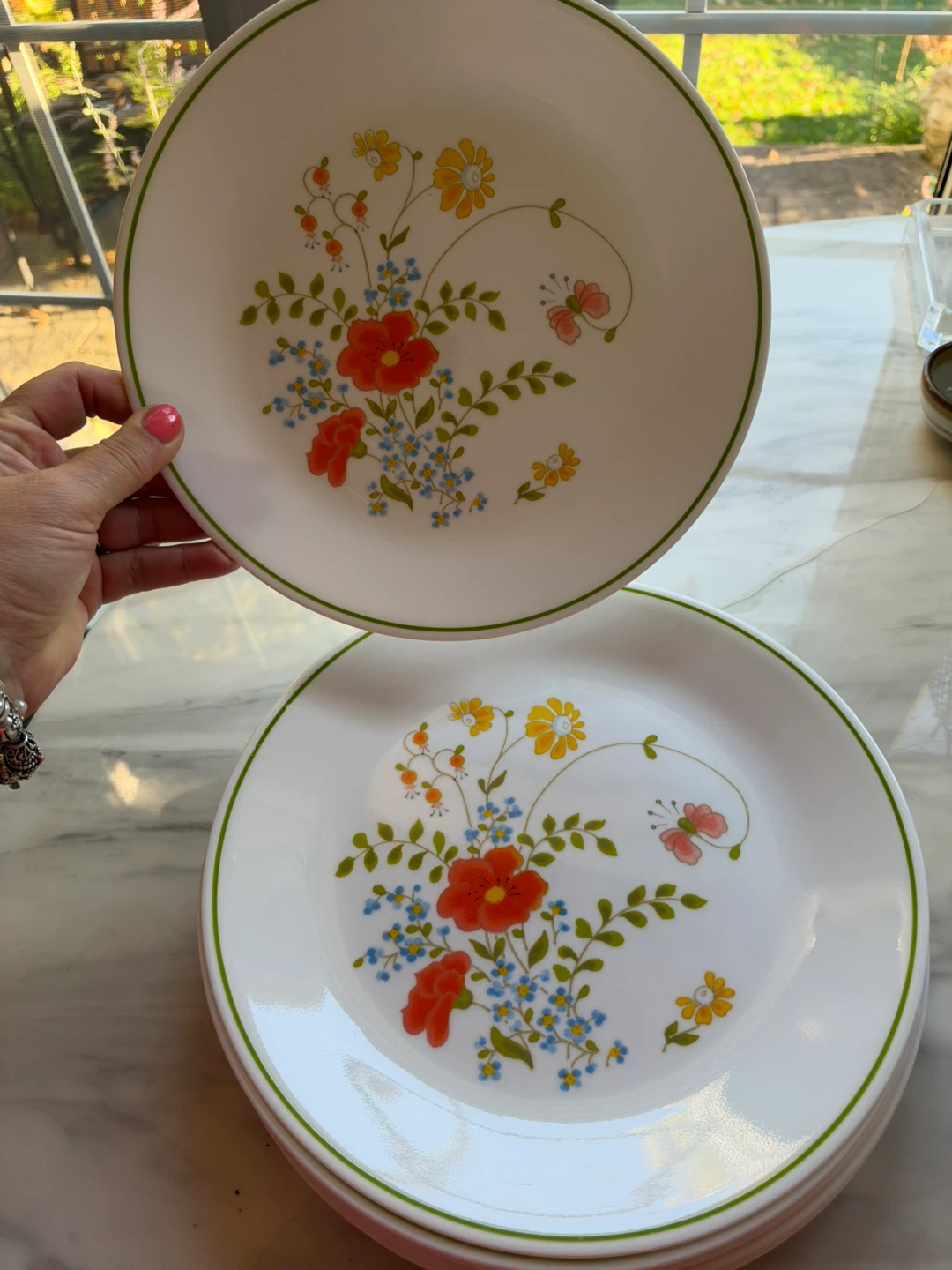 Lot of 10 Corelle Dinner Plates WILDFLOWER - photo 2