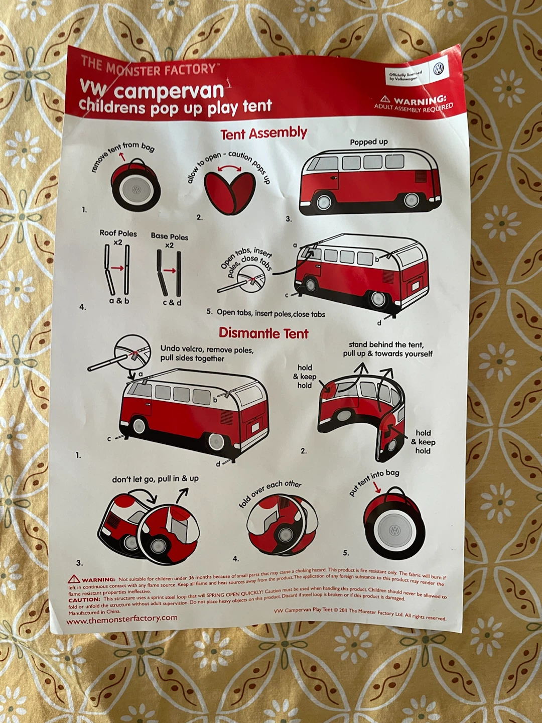 The Monster Factory VW Campervan Play Tent - photo 5