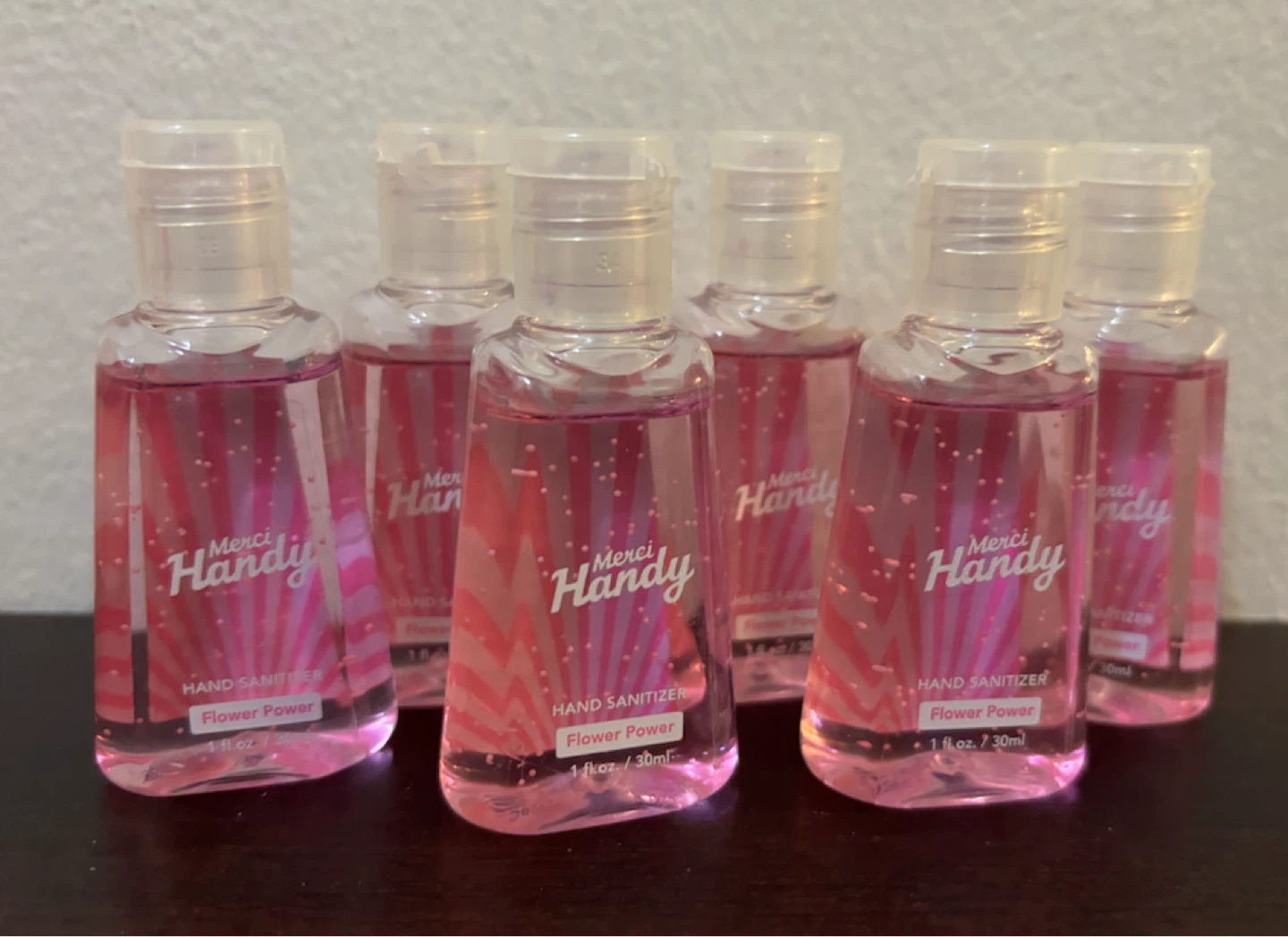 NEW-6 Merci Handy Flower Power Hand Sanitizers