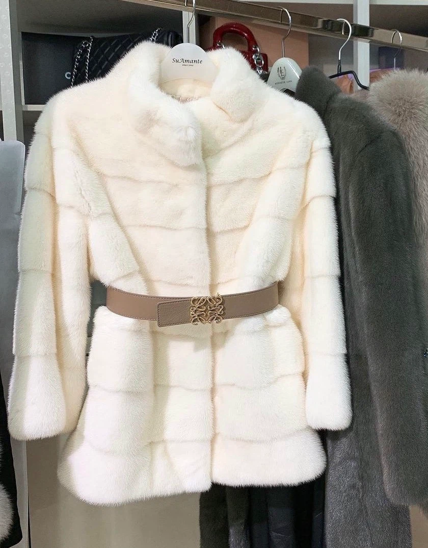 Kopenhagen Platinum mink fur coat (xs/s)