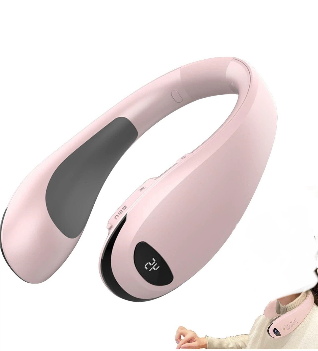 New Pink Rechargeable Portable Neck Warmer with 3 Temp. Settings