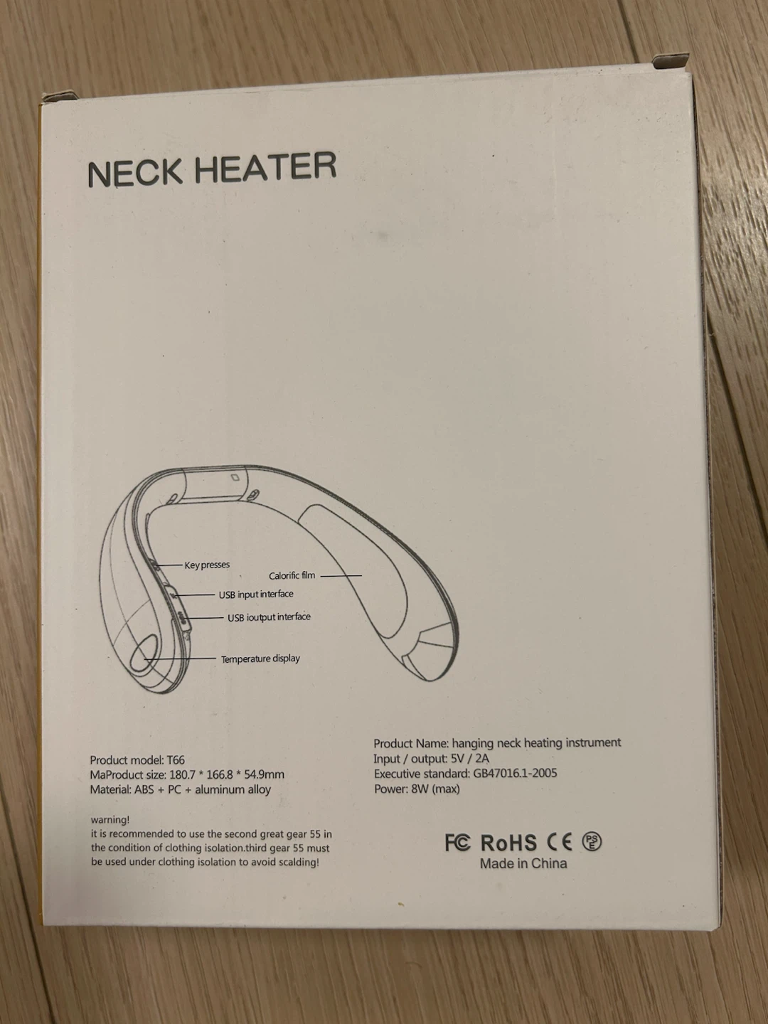 New Pink Rechargeable Portable Neck Warmer with 3 Temp. Settings - photo 4
