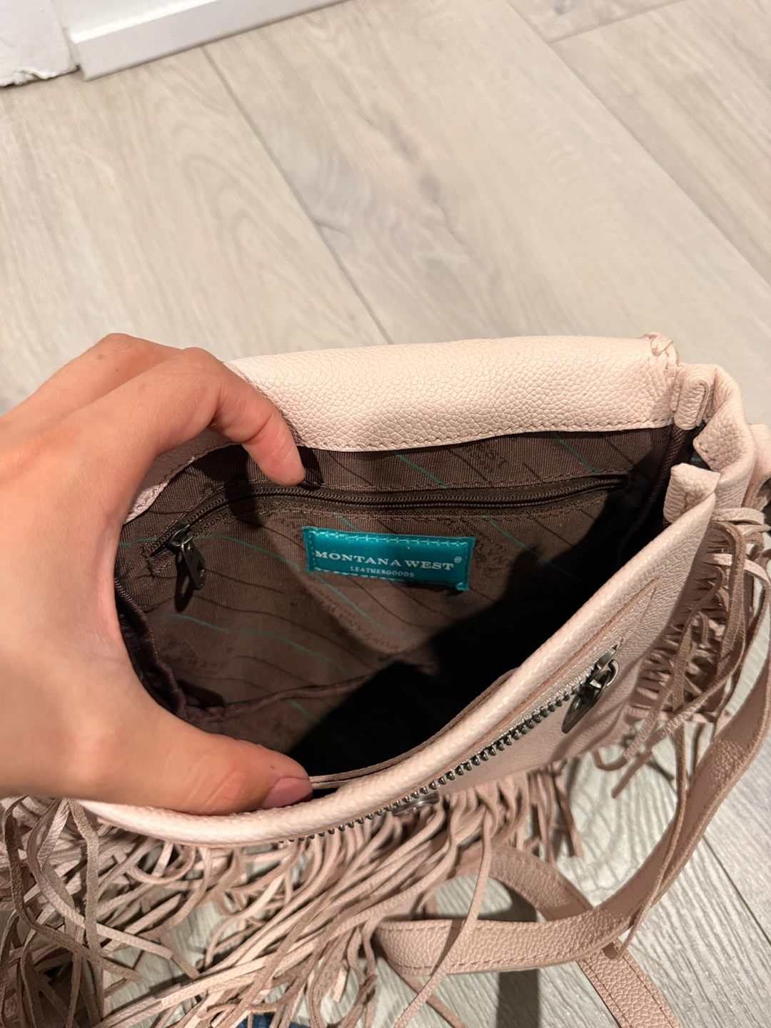 Montana West Pink Leather Fringe Crossbody Bag - photo 3