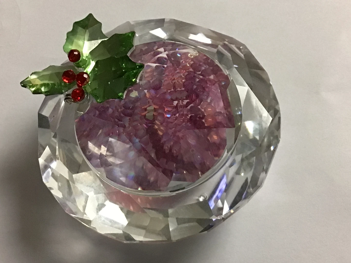 Swarovski Crystal Holly Tea Light