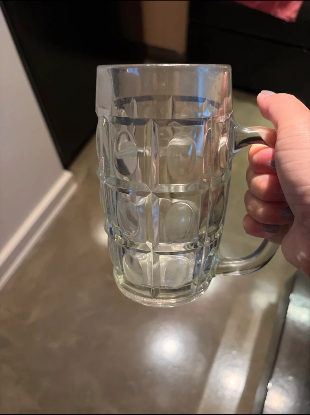 Clear Glass Beer Stein