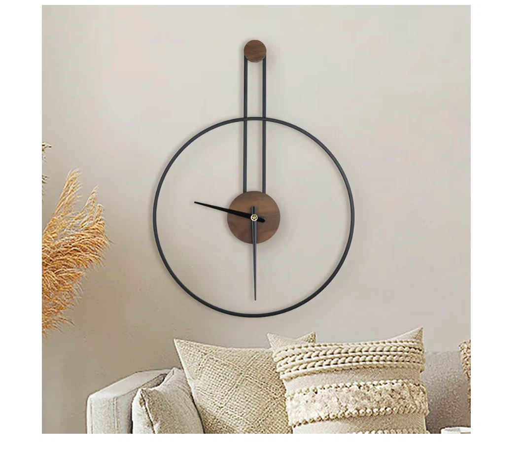 Cuspin 30 Inch Large Wall Clock, Modern Black