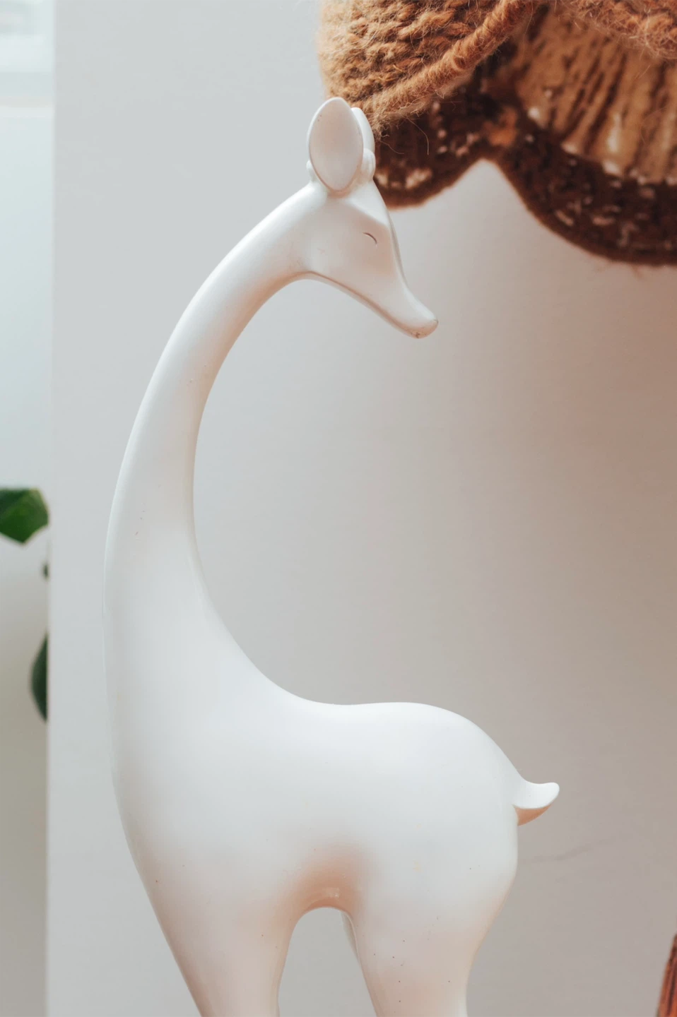 Vintage White Sculptural Deer Statue - photo 4