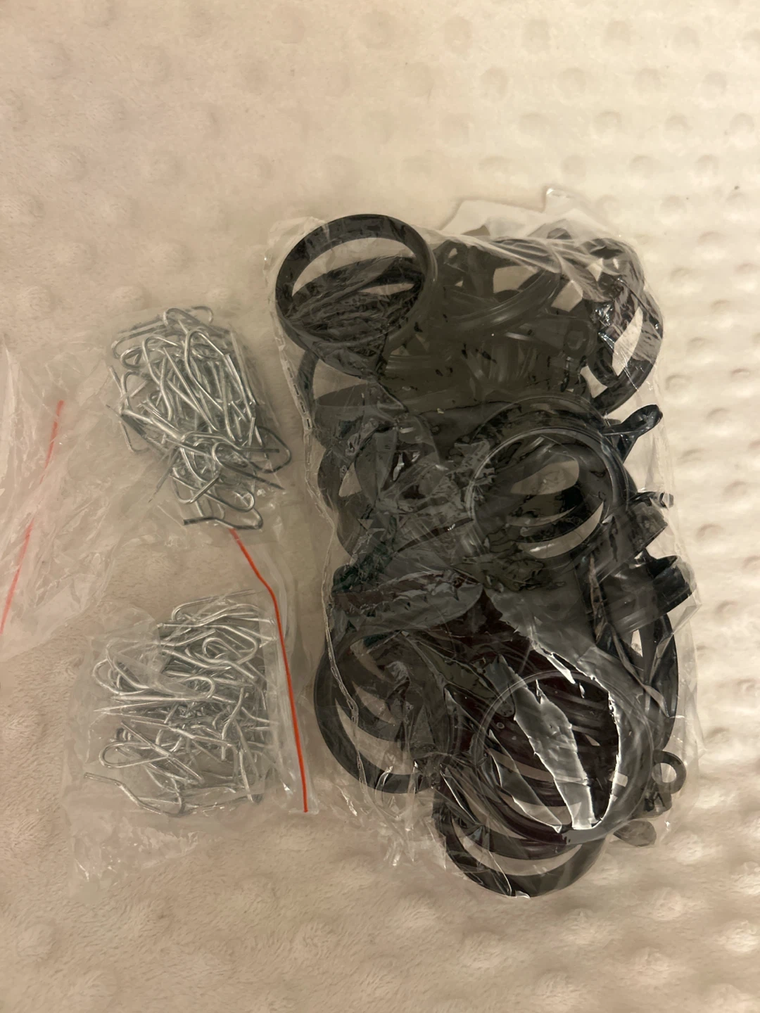 Black Curtain Rings and Hooks Set