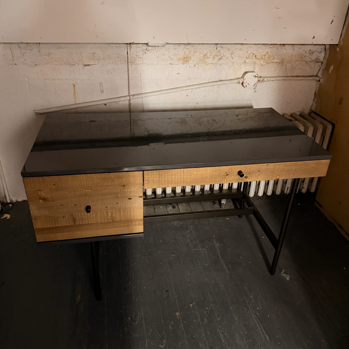 West Elm Reclaimed Wood + Lacquer Desk (47” wide)