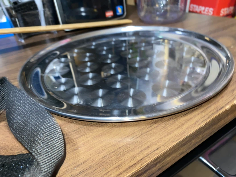 Stainless Steel Round Serving Tray - photo 2