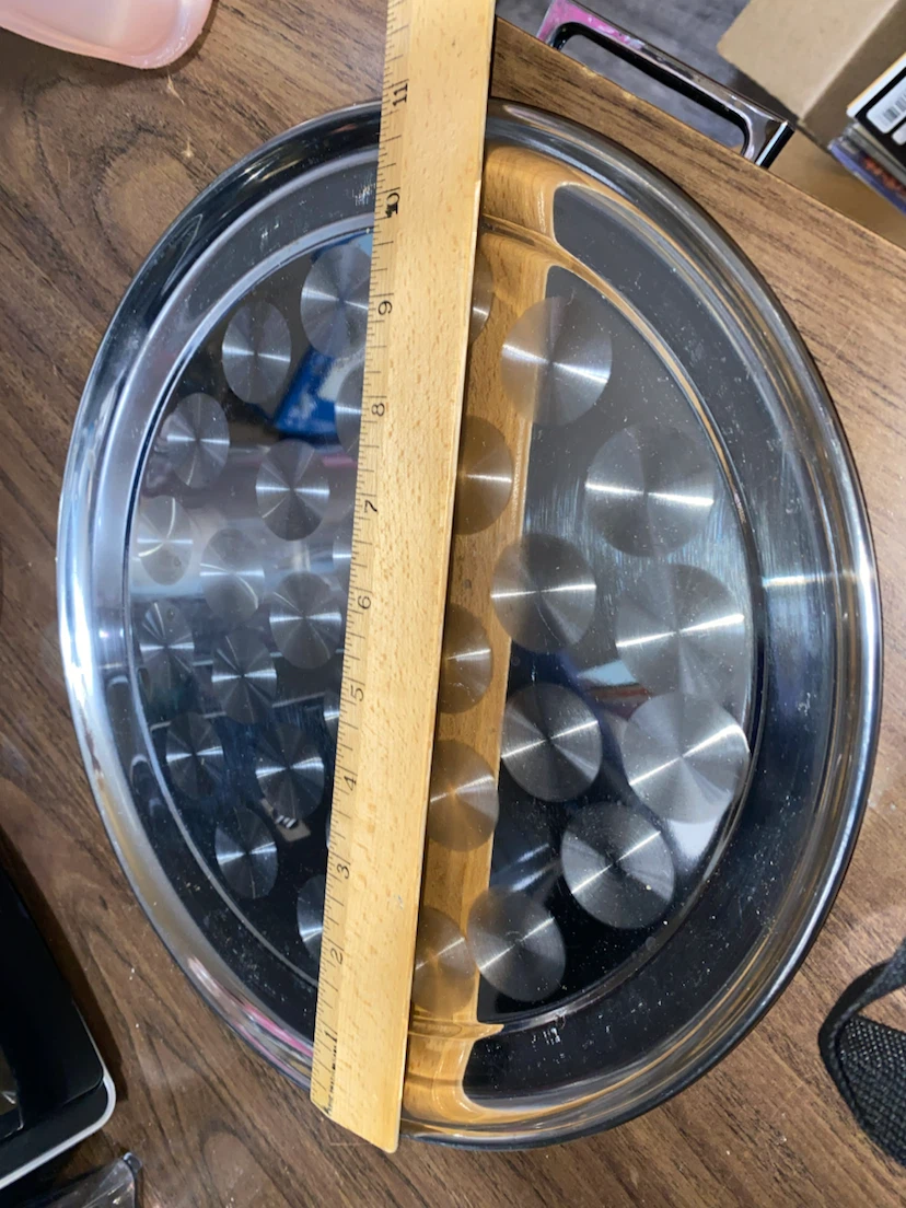Stainless Steel Round Serving Tray - photo 3