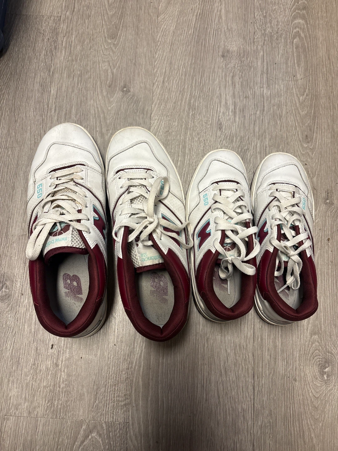 Two Pairs of New Balance 550 Sneakers