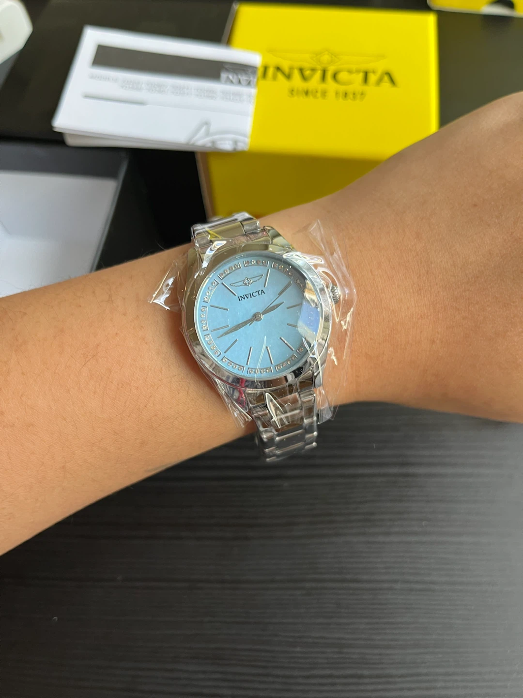 Invicta Celestial Lady Blue Crystal Dial Watch 33mm NEW - photo 4