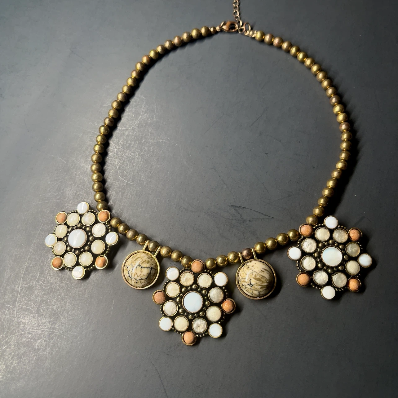 Vintage Style Floral Statement Necklace