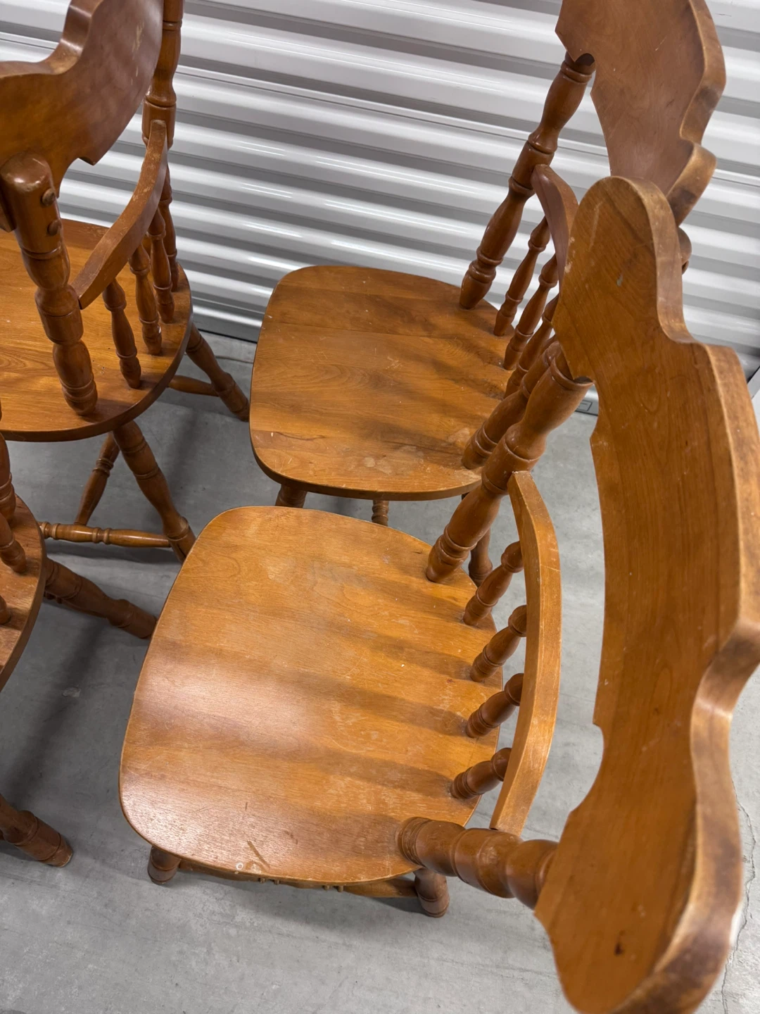 Set of 4 Wooden Dining Chairs - photo 3