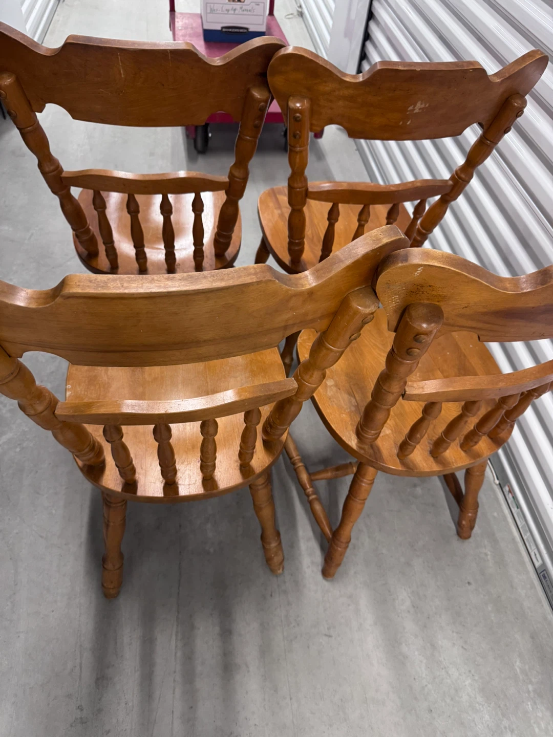 Set of 4 Wooden Dining Chairs - photo 4
