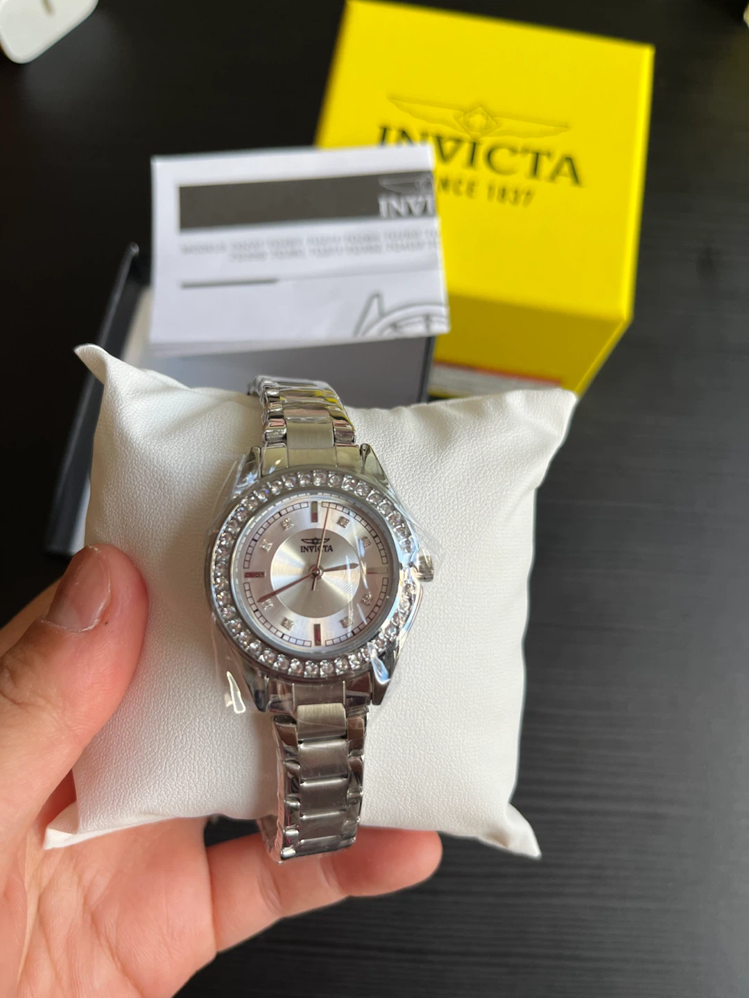 Invicta Angel Silver Crystal Bezel Watch 30mm NEW - photo 2