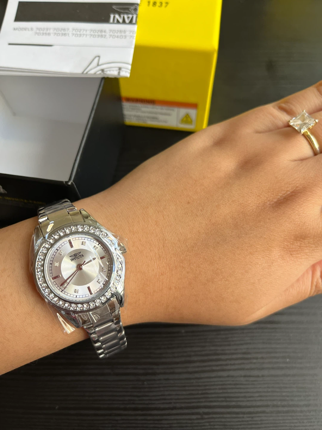 Invicta Angel Silver Crystal Bezel Watch 30mm NEW - photo 3