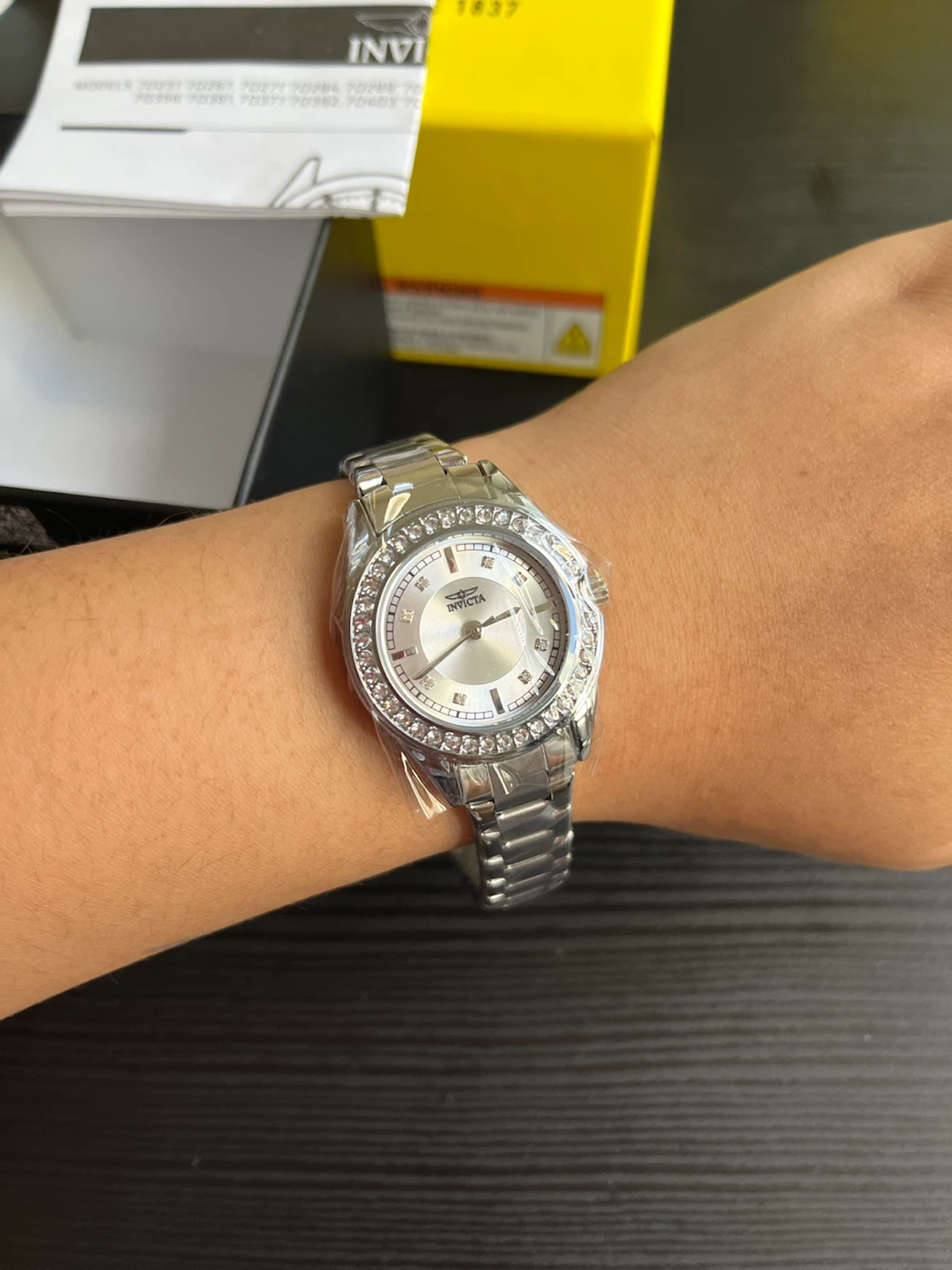 Invicta Angel Silver Crystal Bezel Watch 30mm NEW - photo 4
