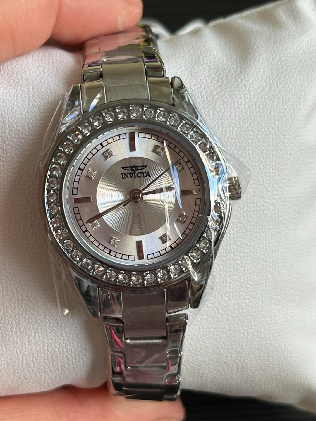 Invicta Angel Silver Crystal Bezel Watch 30mm NEW - photo 5
