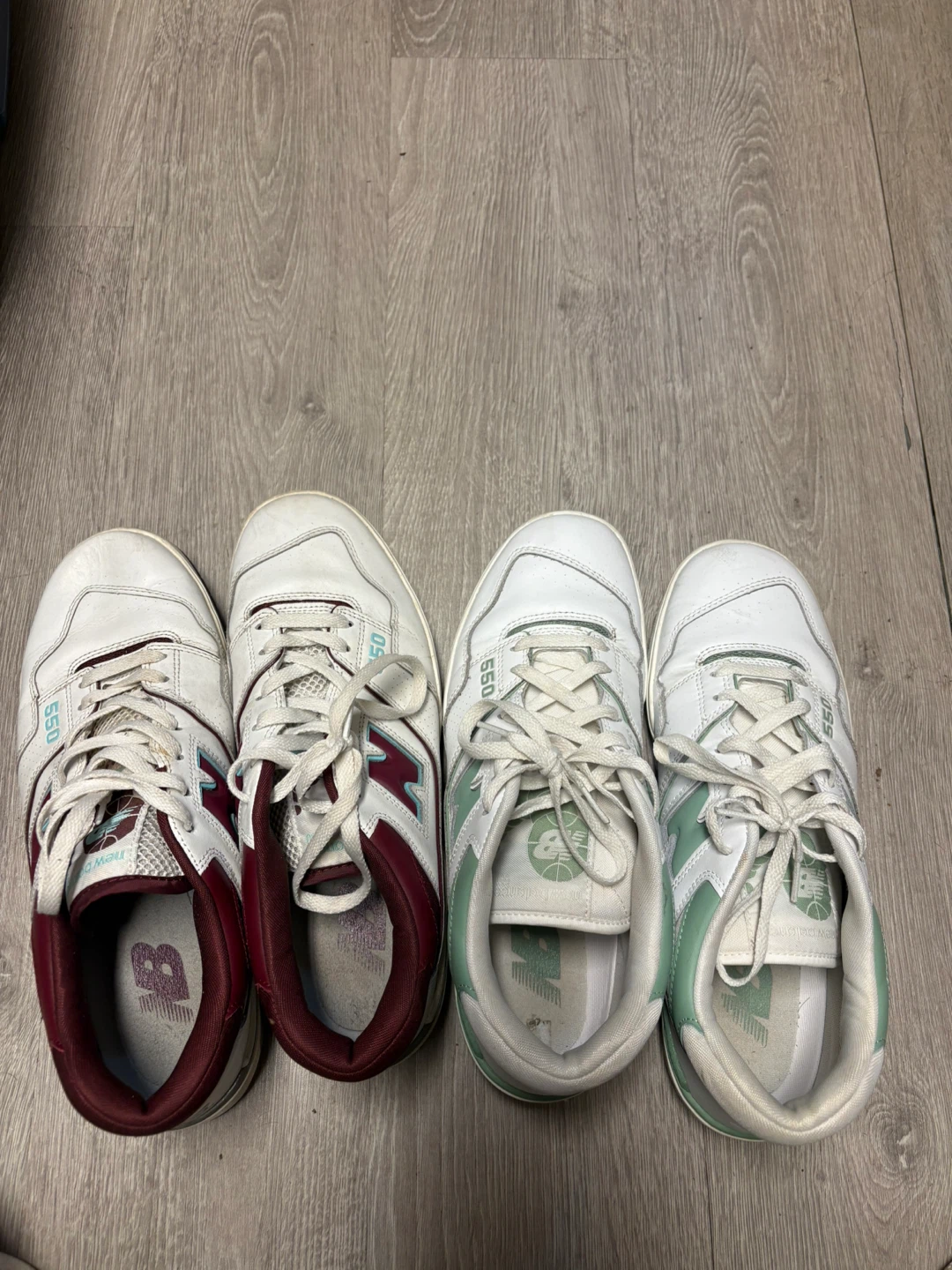 Two Pairs of New Balance 550 Sneakers