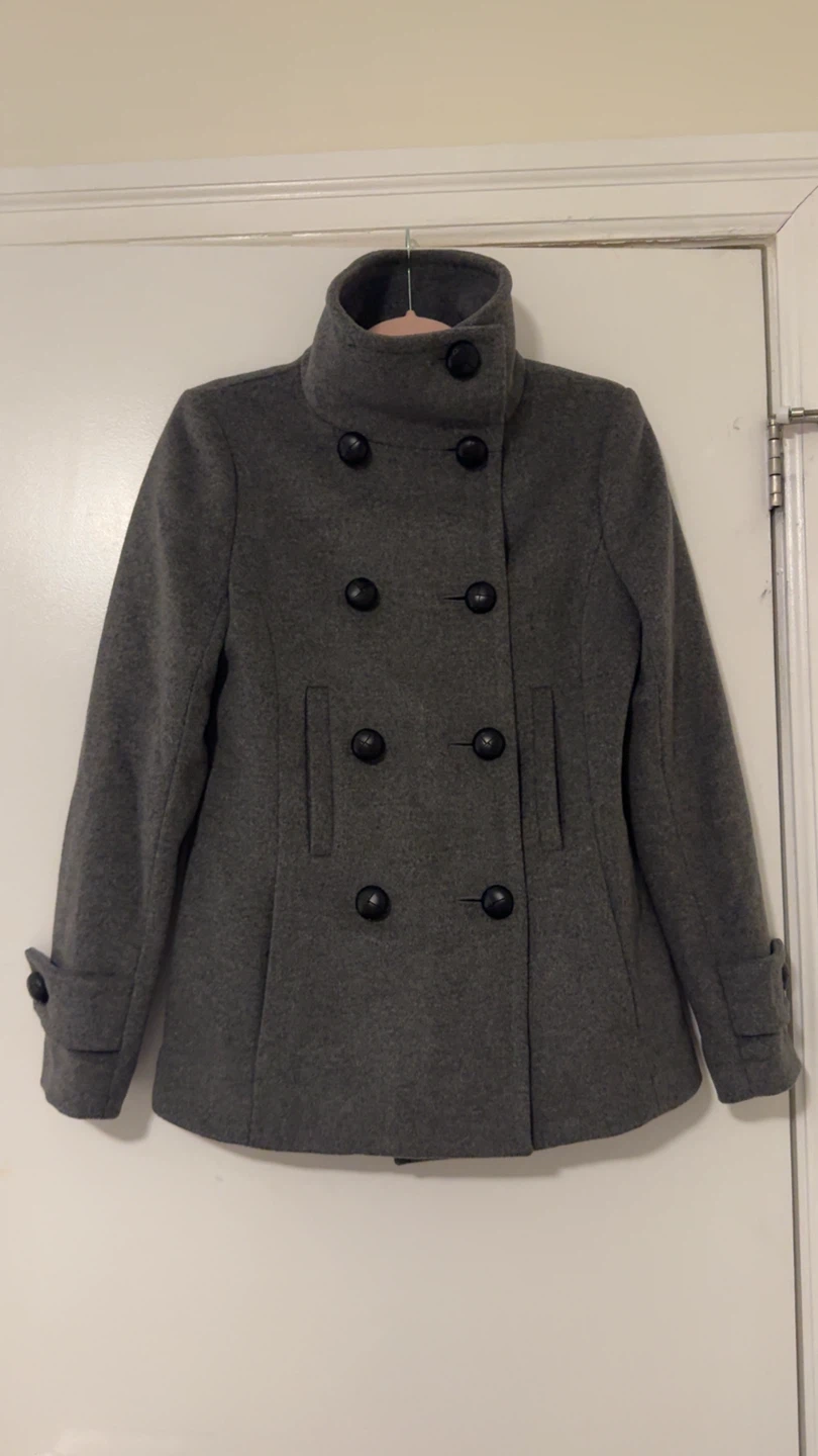 Pea Coat Aritzia Double Breasted Wool Coat