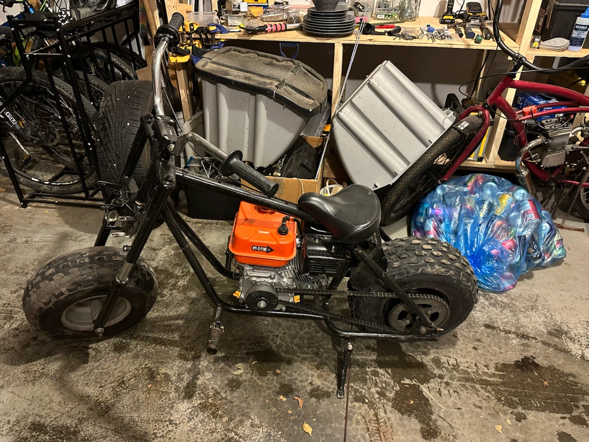 Baja style mini bike