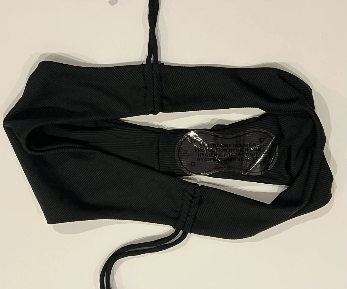 Black Ribbed Side-Tie Bikini Bottoms - photo 4