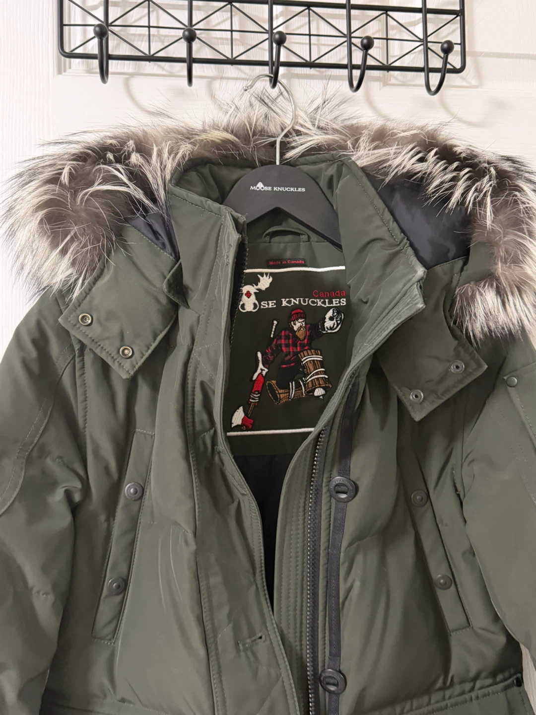 Women Moose Knuckles Olive Winter Parka - Size S - photo 3