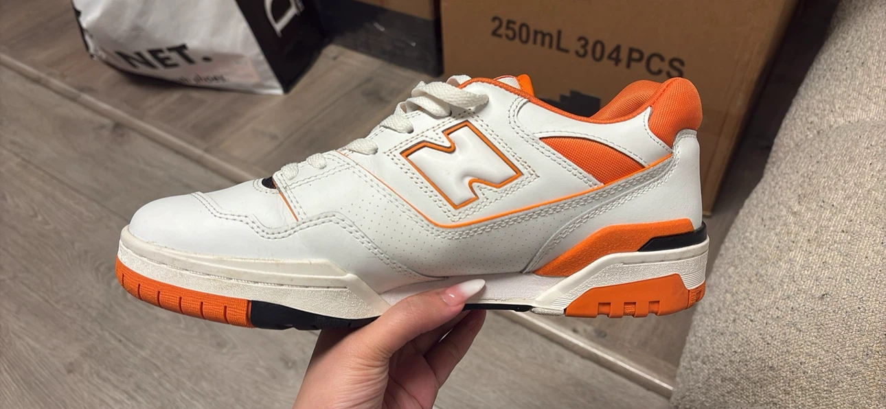 New Balance 550 White Orange Sneakers