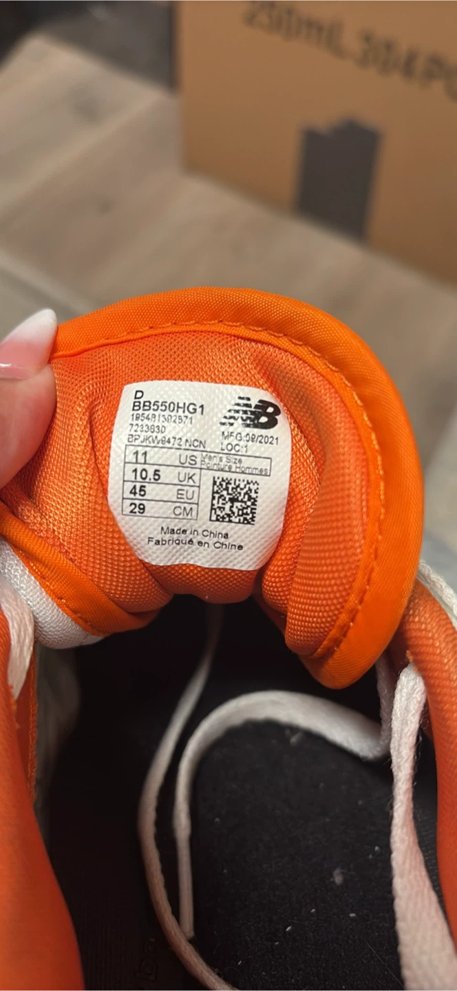 New Balance 550 White Orange Sneakers - photo 3