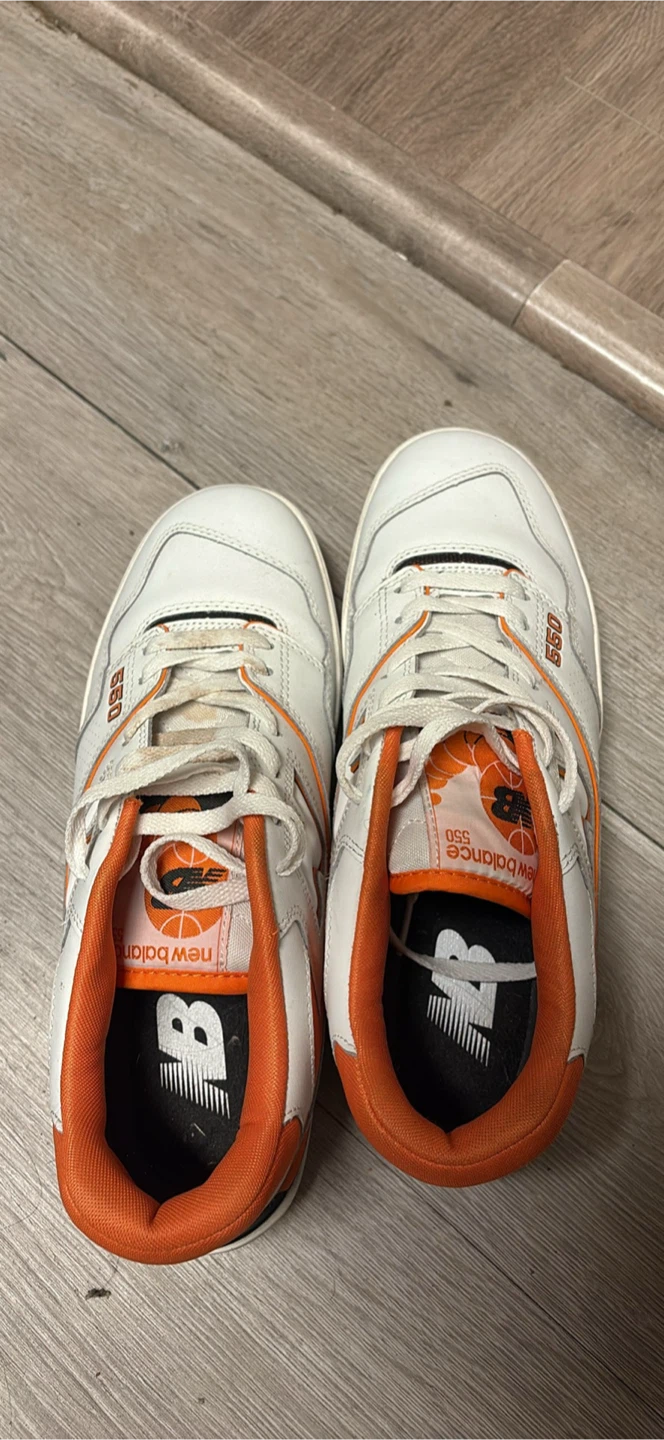 New Balance 550 White Orange Sneakers - photo 5