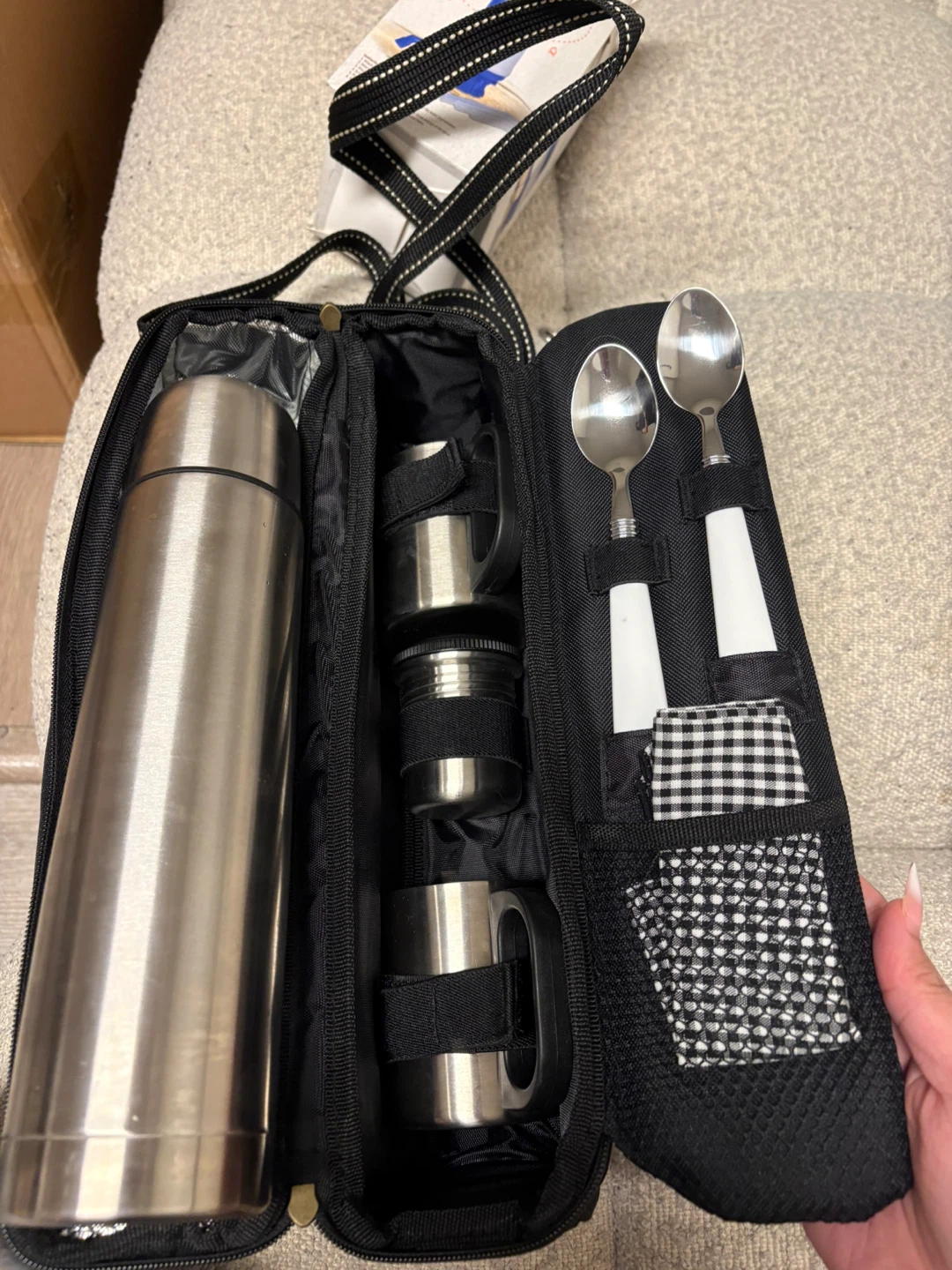 Portable Vacuum Flask and Cup Travel Set