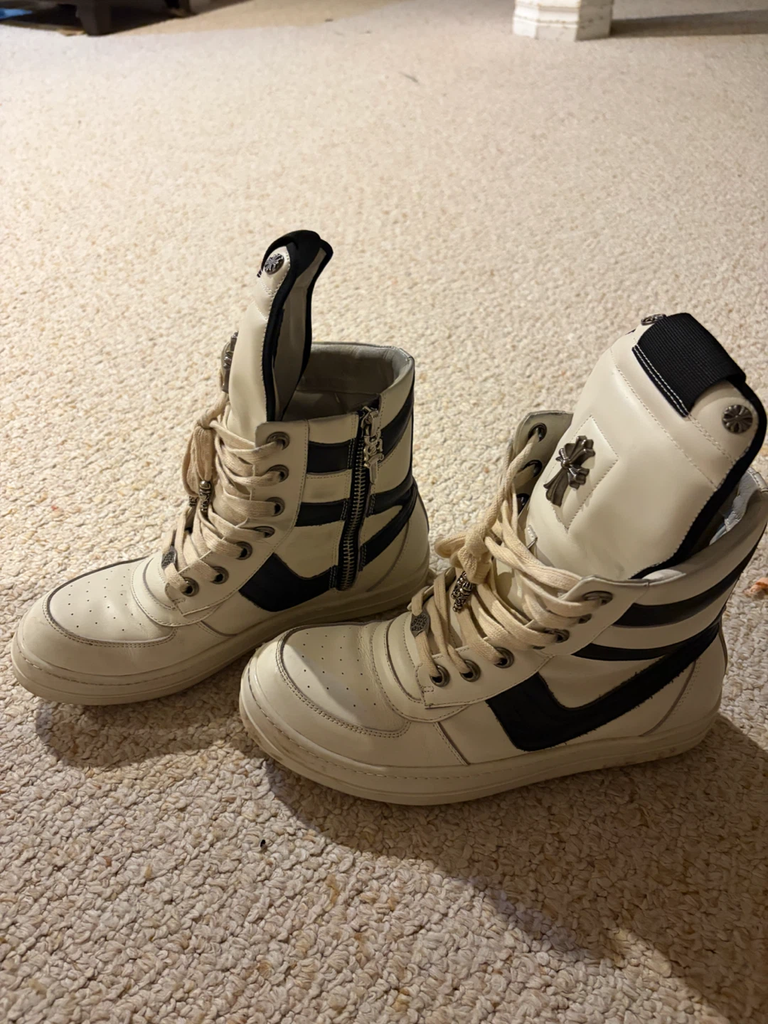 Rick Owens Chrome Hearts Dunks Size 45 - photo 3