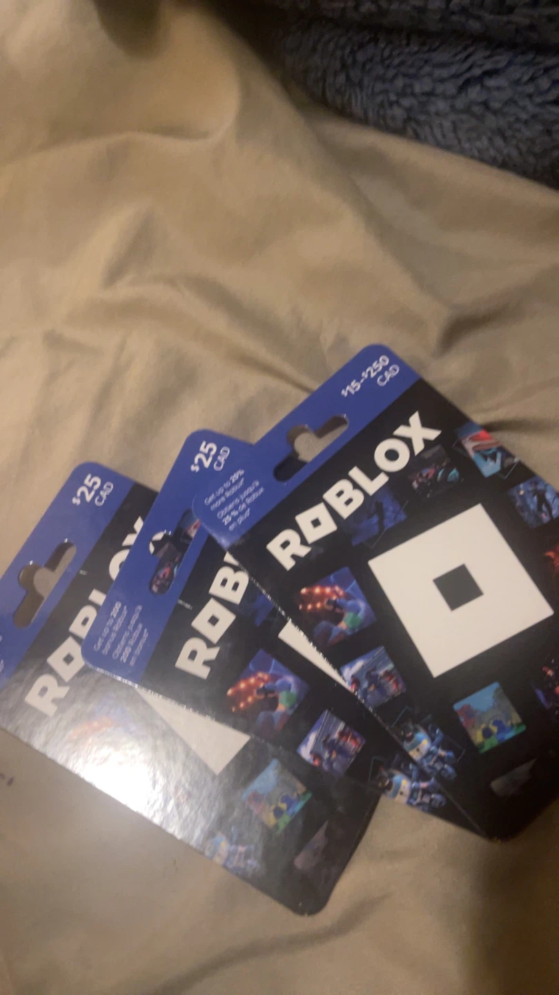 Three $25 Roblox Gift Cards