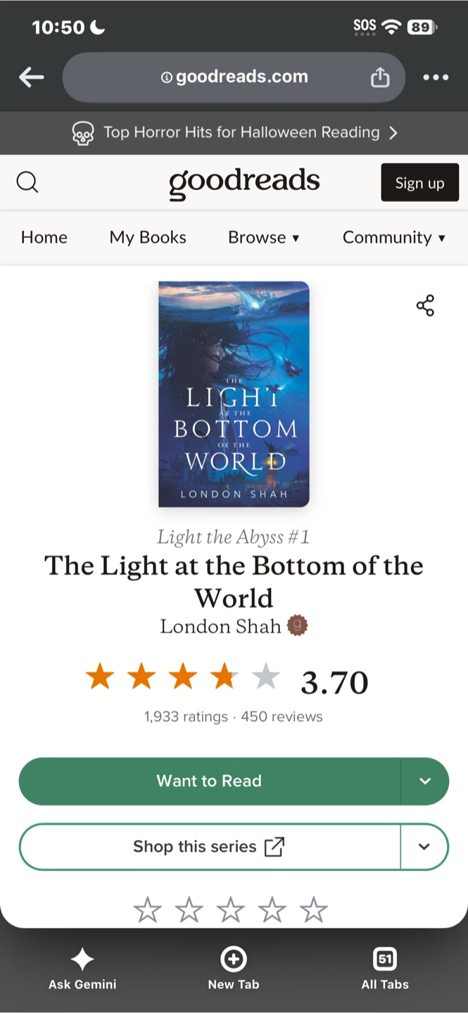 The Light at the Bottom of the World by London Shah