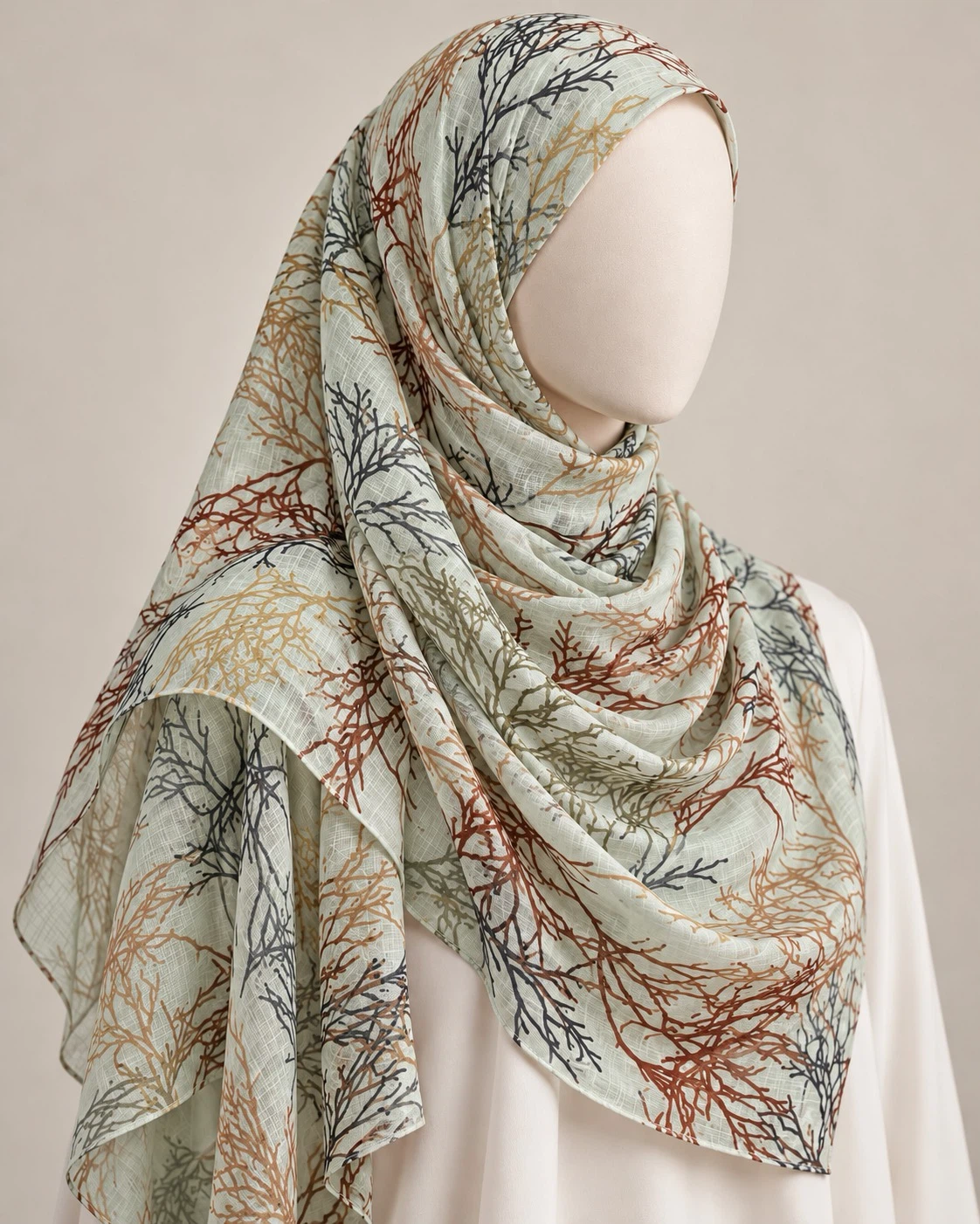 Tree Branch Pattern Hijab - photo 2